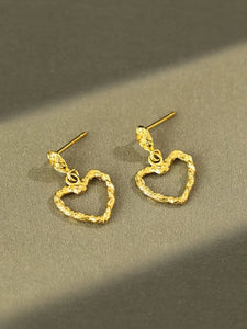 Heart drop earrings