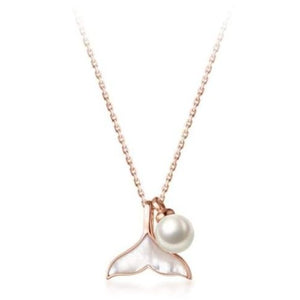 Mermaid Tail & pearl necklace